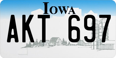 IA license plate AKT697