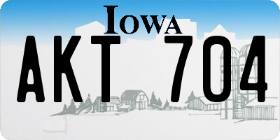 IA license plate AKT704