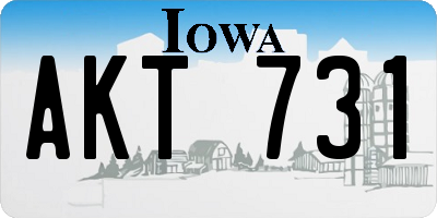 IA license plate AKT731