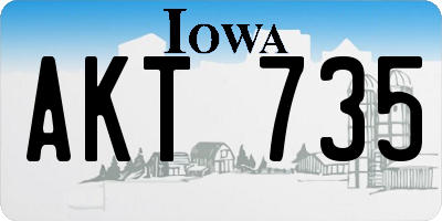 IA license plate AKT735