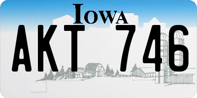 IA license plate AKT746