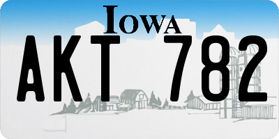 IA license plate AKT782