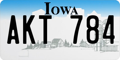 IA license plate AKT784