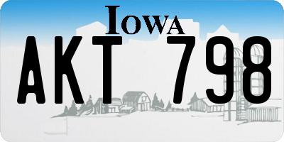 IA license plate AKT798