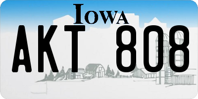 IA license plate AKT808