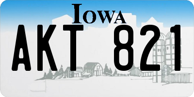 IA license plate AKT821
