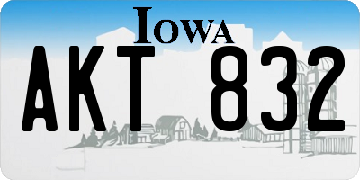 IA license plate AKT832