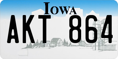 IA license plate AKT864