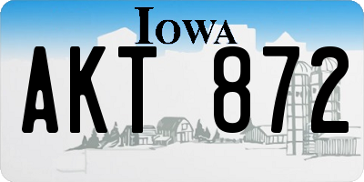 IA license plate AKT872