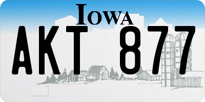 IA license plate AKT877