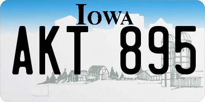 IA license plate AKT895