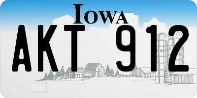 IA license plate AKT912