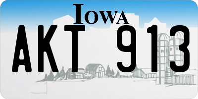 IA license plate AKT913