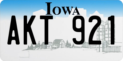 IA license plate AKT921