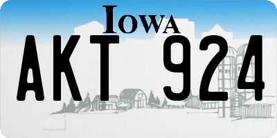 IA license plate AKT924