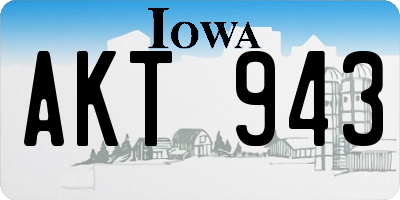 IA license plate AKT943