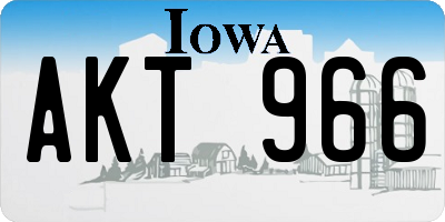 IA license plate AKT966