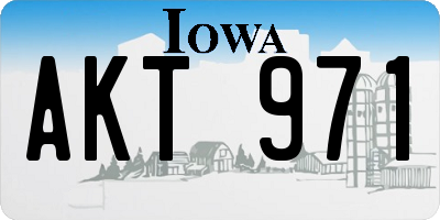 IA license plate AKT971