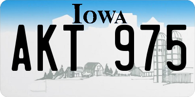 IA license plate AKT975