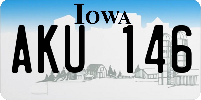IA license plate AKU146