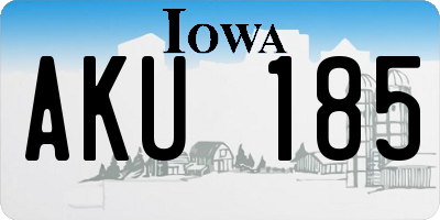 IA license plate AKU185