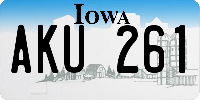 IA license plate AKU261