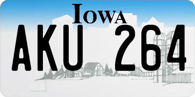 IA license plate AKU264