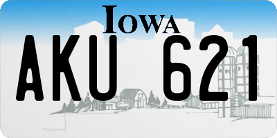 IA license plate AKU621