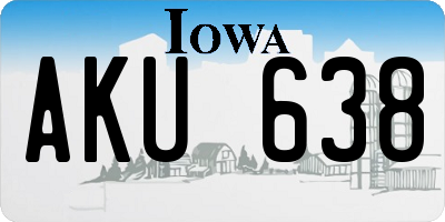 IA license plate AKU638