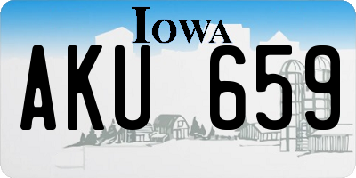 IA license plate AKU659