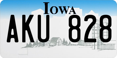 IA license plate AKU828