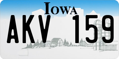 IA license plate AKV159