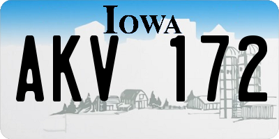 IA license plate AKV172