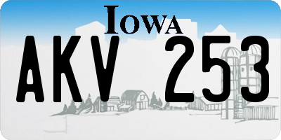 IA license plate AKV253