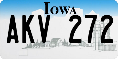 IA license plate AKV272