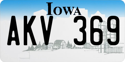 IA license plate AKV369