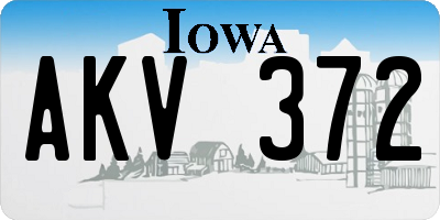 IA license plate AKV372