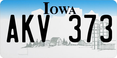 IA license plate AKV373