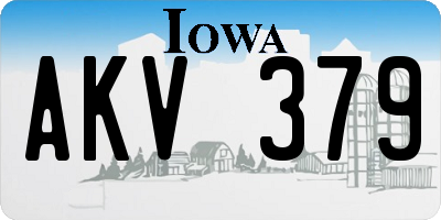 IA license plate AKV379