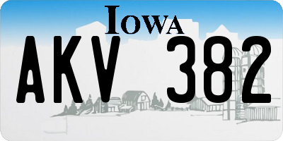 IA license plate AKV382