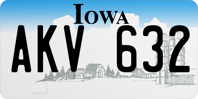 IA license plate AKV632