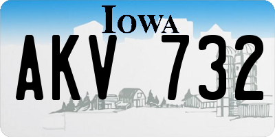 IA license plate AKV732