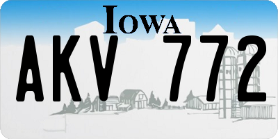 IA license plate AKV772
