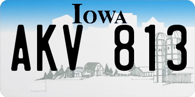 IA license plate AKV813