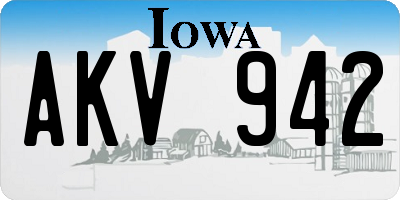 IA license plate AKV942