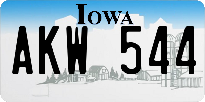 IA license plate AKW544