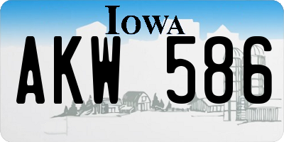 IA license plate AKW586
