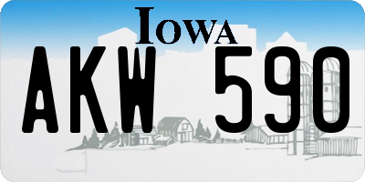 IA license plate AKW590