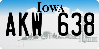 IA license plate AKW638