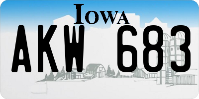 IA license plate AKW683